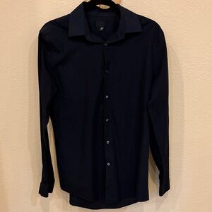 JF J.Ferrar Men’s Black Dress Shirt